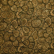 Natural Cork Fabric black teardrop pattern with metallic flakes 15x18 inch