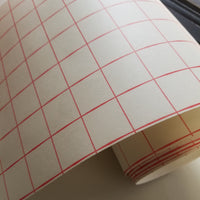 Red Grid Transfer tape - high tack - 12 inch x 10 feet with liner