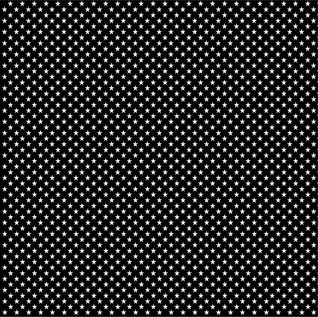Black with white mini stars craft  vinyl sheet - HTV -  Adhesive Vinyl -  star pattern HTV2418 - Breeze Crafts