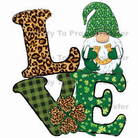 Love Gnome Sublimation Transfer - St Patrick's Day T192
