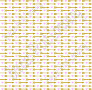 White with light pink heart and gold arrow pattern craft vinyl sheet - HTV -  Adhesive Vinyl -  Valentine's Day HTV3707