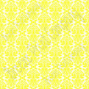 White with lemon yellow damask floral craft  vinyl - HTV -  Adhesive Vinyl -  HTV4201