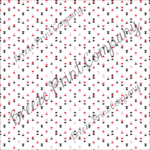 Black, red, light pink and white triangle craft vinyl printed sheet - HTV -  Adhesive Vinyl -  Valentine's HTV3753 modern - Breeze Crafts