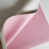 Light pink textured faux leather sheets, solid litchi pebbled leather fabric, for bows, earrings and more, A4 8x11 inch sheets  12359