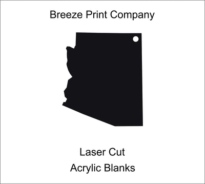 Arizona Clear Acrylic Blank for keychains, ornaments, signs and more, craft blanks for vinyl, 1.5"-20" with or without hole