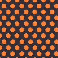 Black with orange dots craft  vinyl - HTV -  Adhesive Vinyl -  large polka dot pattern  Halloween HTV703 - Breeze Crafts