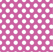 Fuchsia with white dots craft  vinyl - HTV -  Adhesive Vinyl -  large white polka dot pattern - Breeze Crafts