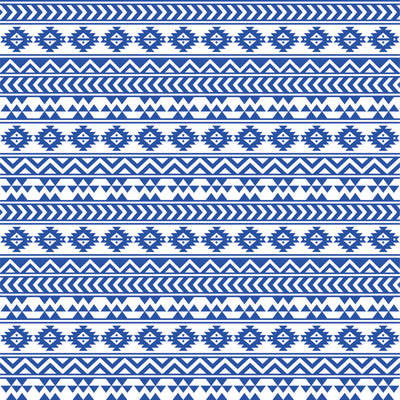 Blue and white tribal pattern craft vinyl - HTV -  Adhesive Vinyl -  Aztec Peruvian pattern HTV912 - Breeze Crafts