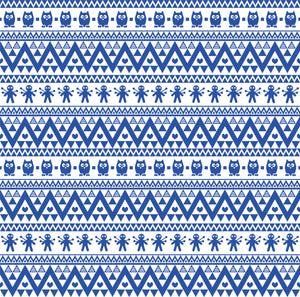 Blue owl tribal pattern craft vinyl - HTV -  Adhesive Vinyl -  Aztec Peruvian pattern HTV309 - Breeze Crafts