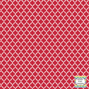 Brick red and white quartrefoil craft  vinyl - HTV -  Adhesive Vinyl -  quartrefoil pattern   HTV1406 - Breeze Crafts