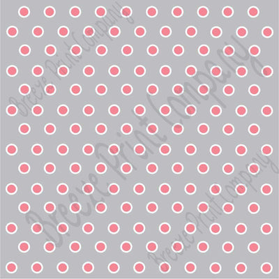 Gray with pink and white polka dots craft  vinyl - HTV -  Adhesive Vinyl -  polka dot pattern HTV262 - Breeze Crafts