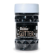 Glitter - Black - 4 ounce jar, glitter for crafts, glitter for tumblers, darice glitter, fine glitter