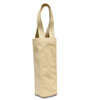 Canvas Wine Tote - Single Bottle wine bag with handles - cotton canvas - Breeze Crafts