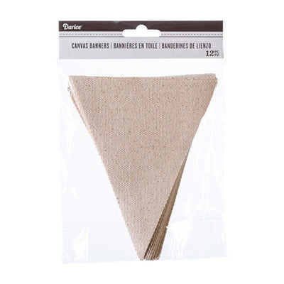 Canvas Pennant Banners: Natural, 4.75 x 6 inches - Blank