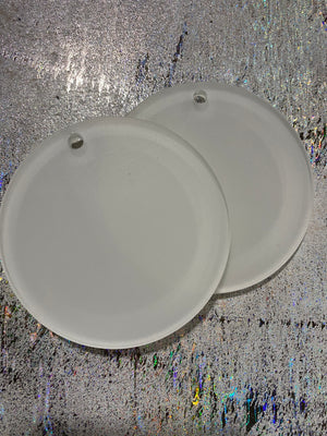 Sublimation Acrylic Blanks, clear round circle discs for keychains, ornaments and more, choose your size, with hole or no hole 1.5