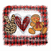 Peace Love Gingerbread - Sublimation Transfer T168