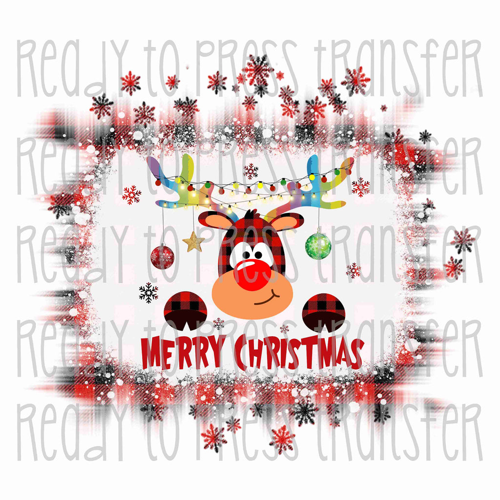 Rudolph Merry Christmas - Sublimation Transfer T166
