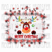 Rudolph Merry Christmas - Sublimation Transfer T166