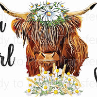 Girl who loves cows - Sublimation Transfer T127