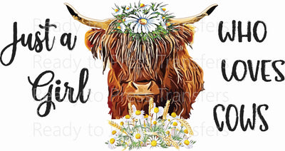 Girl who loves cows - Sublimation Transfer T127