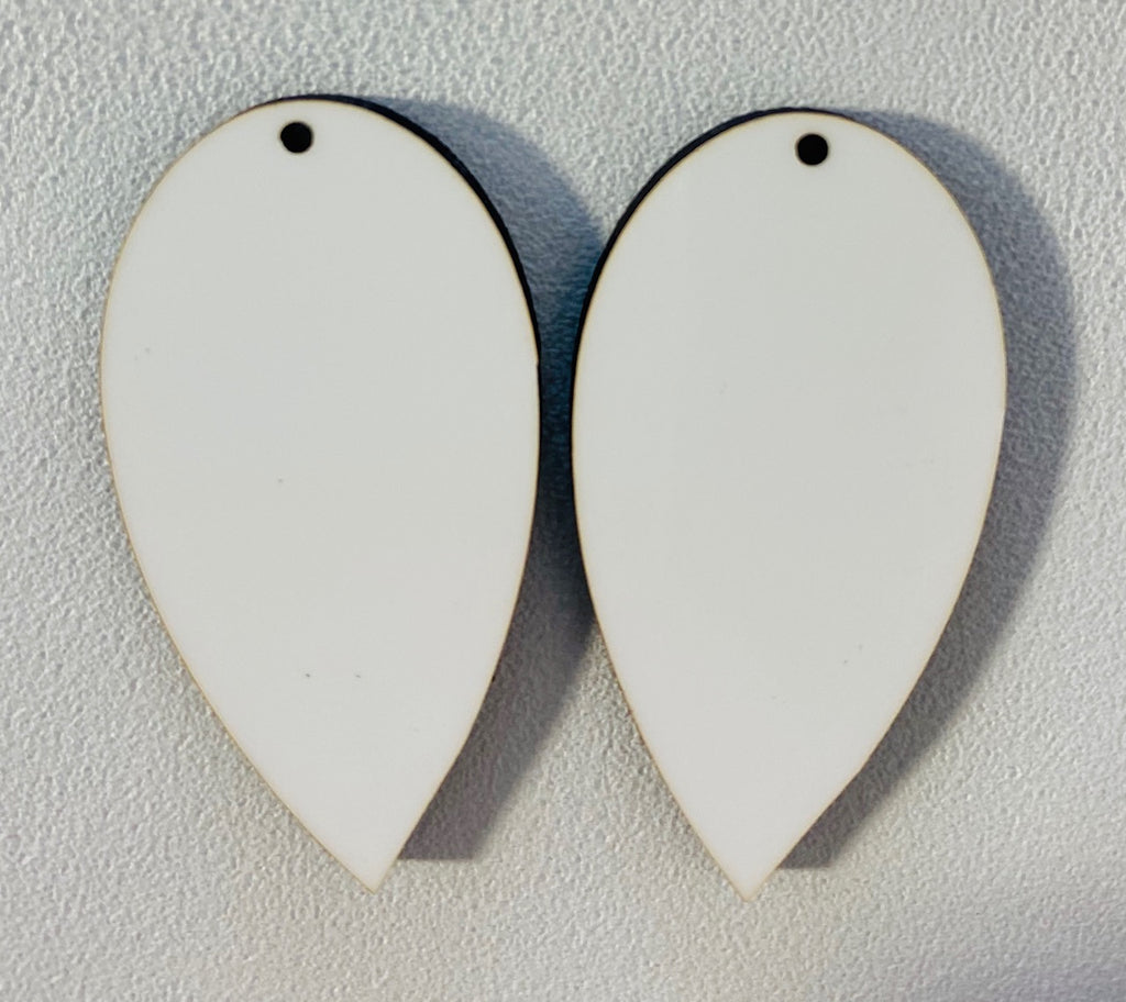 Sublimation Earrings, oblong teardrop, 1.5 inch - 1 sided SE3