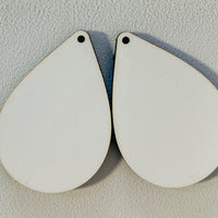 Sublimation Earrings, teardrop, 1.5 inch - 1 sided SE2