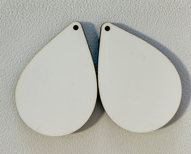 Sublimation Earrings, pointed teardrop, 1.5 inch - 1 sided SE5