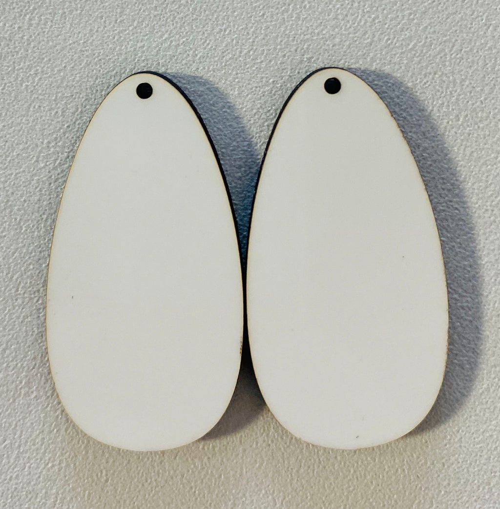 Sublimation Earrings, teardrop, 1.5 inch - 1 sided SE1