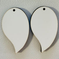 Sublimation Earrings, curved teardrop, 1.5 inch - 1 sided SE4