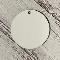 circle, round unisub sublimation keychain or ornament blank