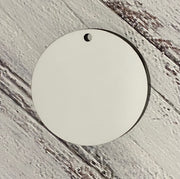circle, round unisub sublimation keychain or ornament blank