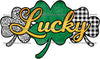 Lucky Heat Transfer Vinyl or Sublimation Transfer - St. Patrick's Day Shamrock - T100