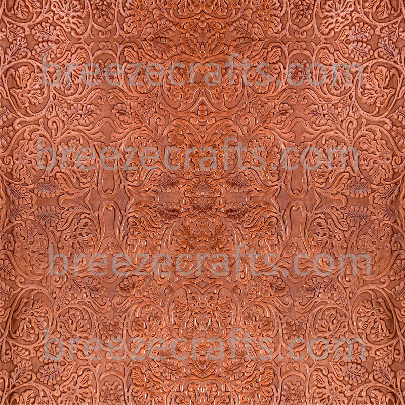 Tooled brown leather pattern craft vinyl - HTV or Adhesive Vinyl - HTV