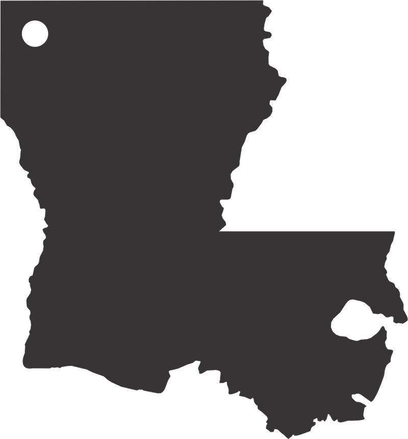 Louisiana in White and Black Keychain