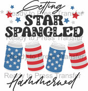 Getting Star Spangled Hammered Sublimation Transfer - T255
