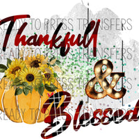 Thankful and Blessed Fall Sublimation Transfer - T215