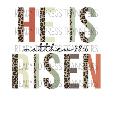He Is Risen DTF Transfer. Easter Direct To Film prints. 