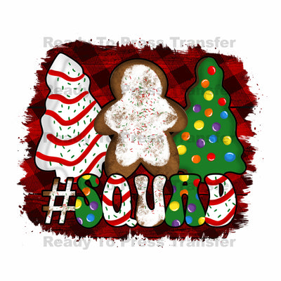 Squad Cakes - Christmas Sublimation Transfer T297