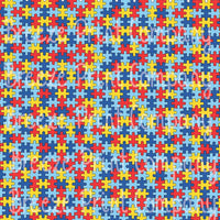 Autism Puzzle Sublimation Pattern Sheet S2150