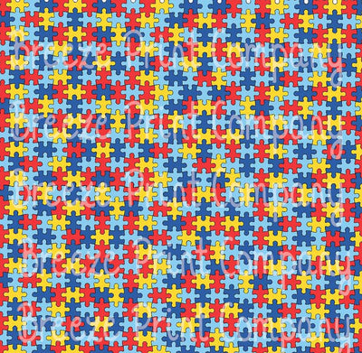 Autism Puzzle Sublimation Pattern Sheet S2150