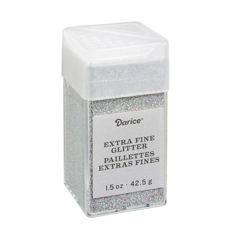Darice Glitter - Bling Silver Extra Fine - 1.5 ounce -  colorful sparkles, iridescent, tumbler glitter, craft glitter