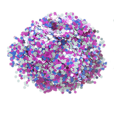 darice chunky blue silver pink mixed glitter .75 ounce container, glitter for crafts, glitter for candles, glitter for cups, glitter for tumblers