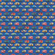 camper sublimation pattern sheets with blue background