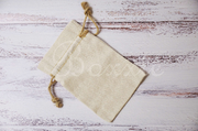 Linen fabric bag with hemp cord 5x7 inch