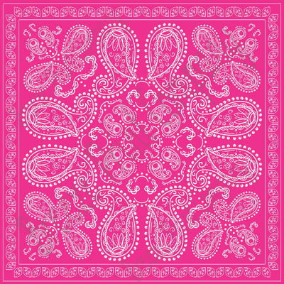 Paisley/Bandana Vinyl, hot pink
