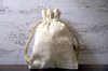 Linen fabric bag with hemp cord 4x6 inch