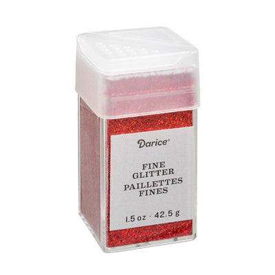 Glitter - Cherry Red Extra Fine - 1.5 ounce, darice glitter for crafts