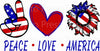 Peace Love America - Sublimation Transfer T137