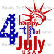 Happy 4th of July Sublimation Transfer - T187