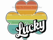 Retro Lucky Sublimation Transfer - St Patrick's Day T190